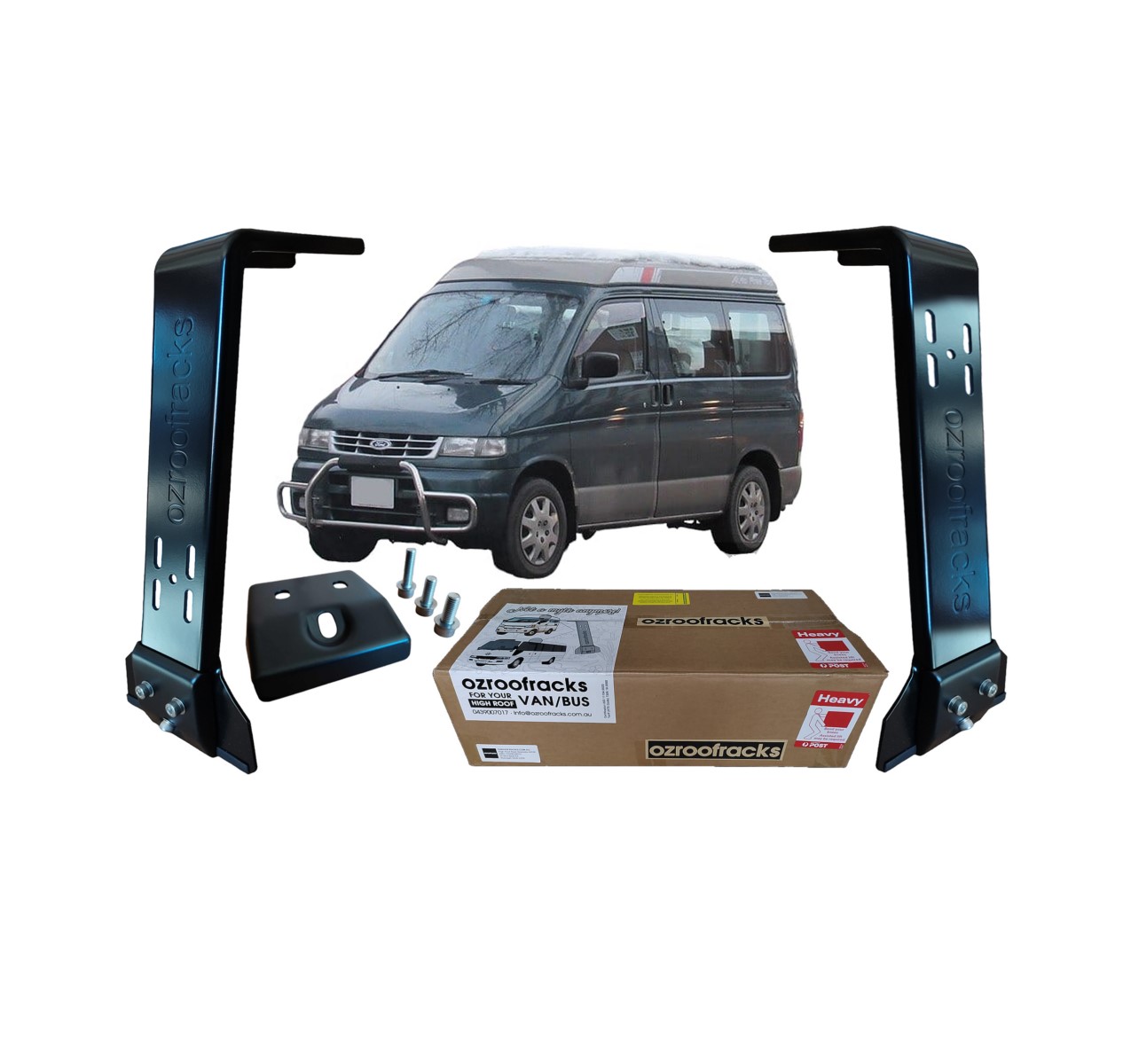 2x OZ44 Carbon Steel Brackets Ozroofracks