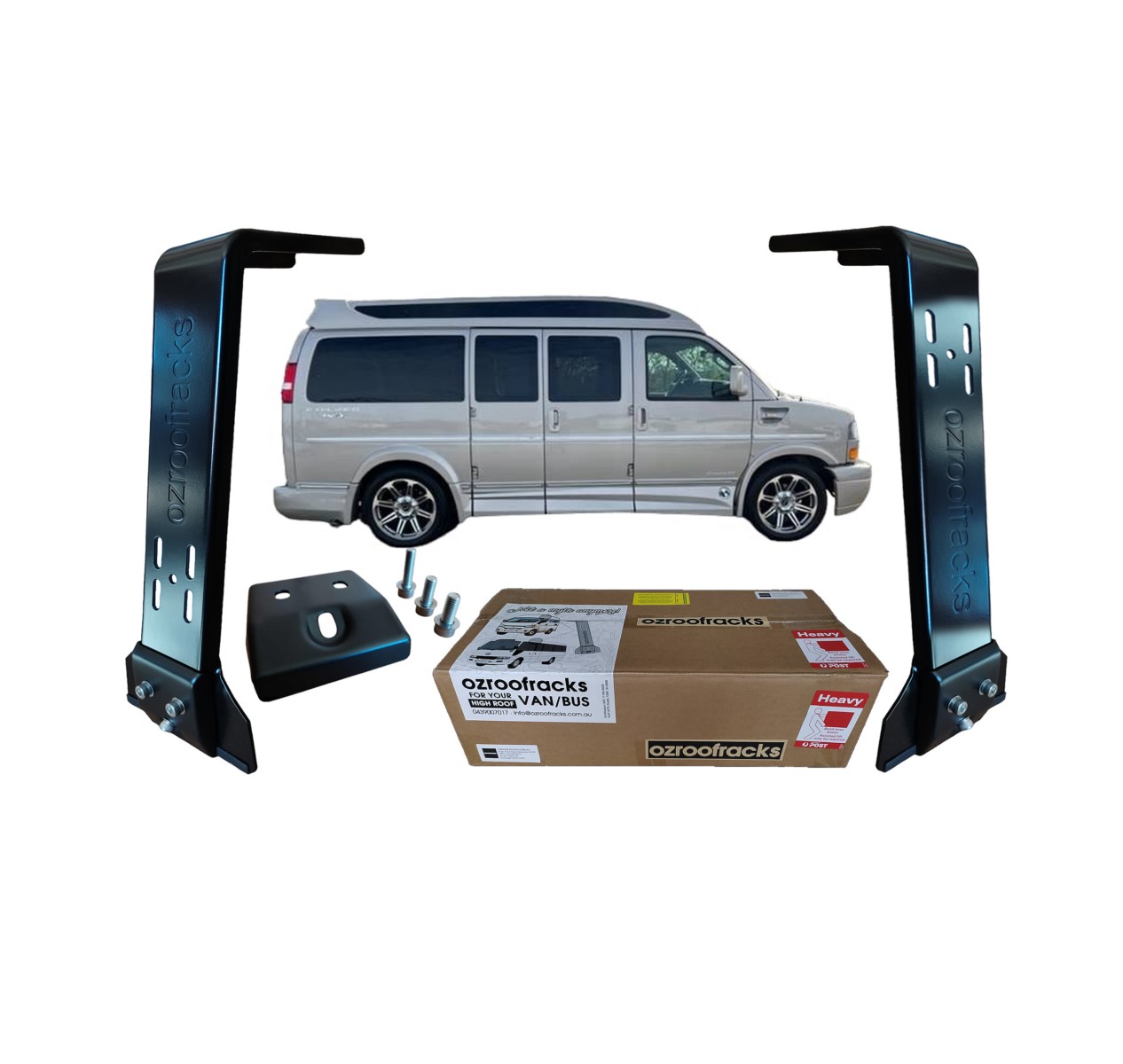 2x OZ44 Carbon Steel Brackets Ozroofracks