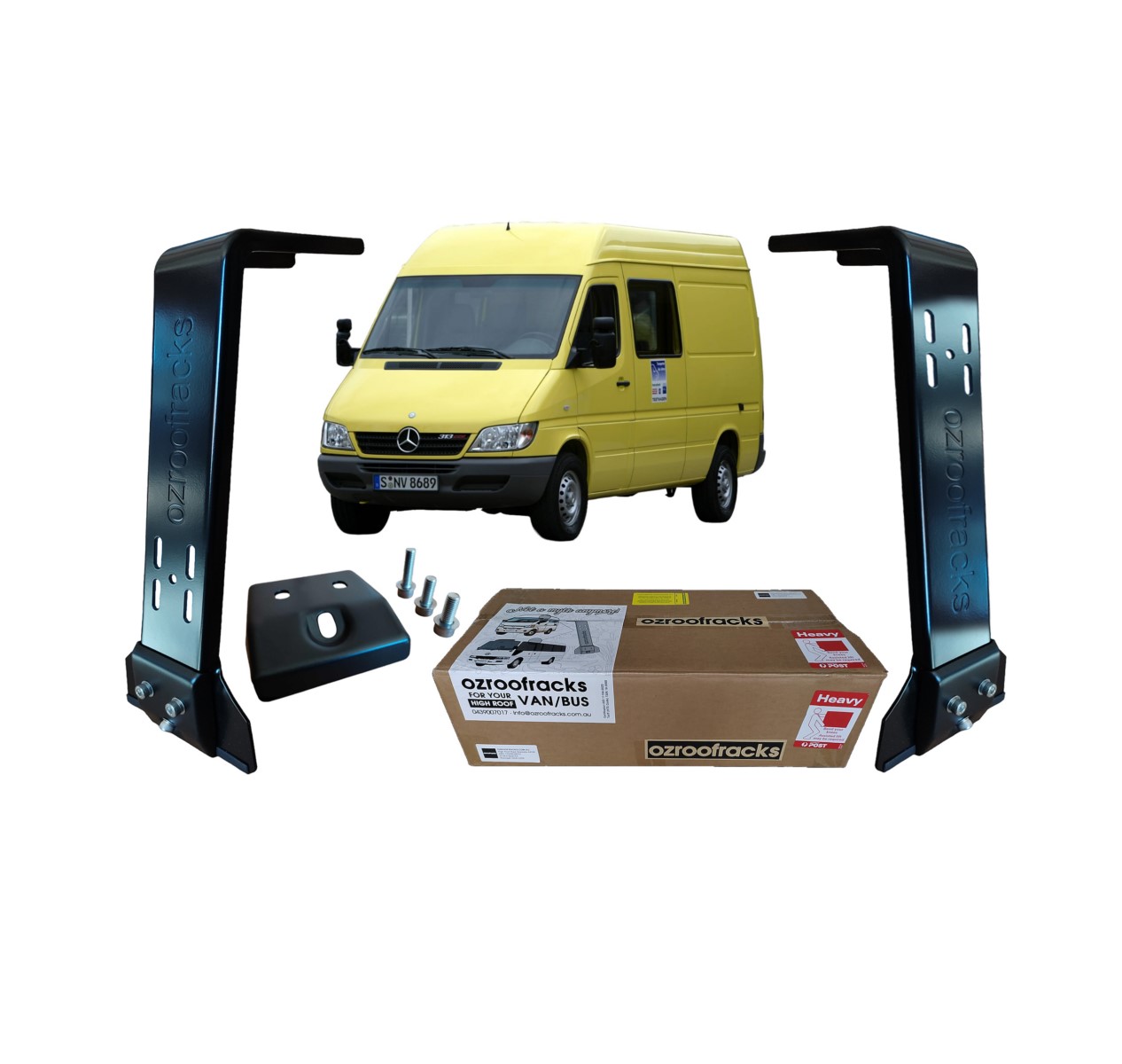 4x OZ44 Carbon Steel Brackets Ozroofracks