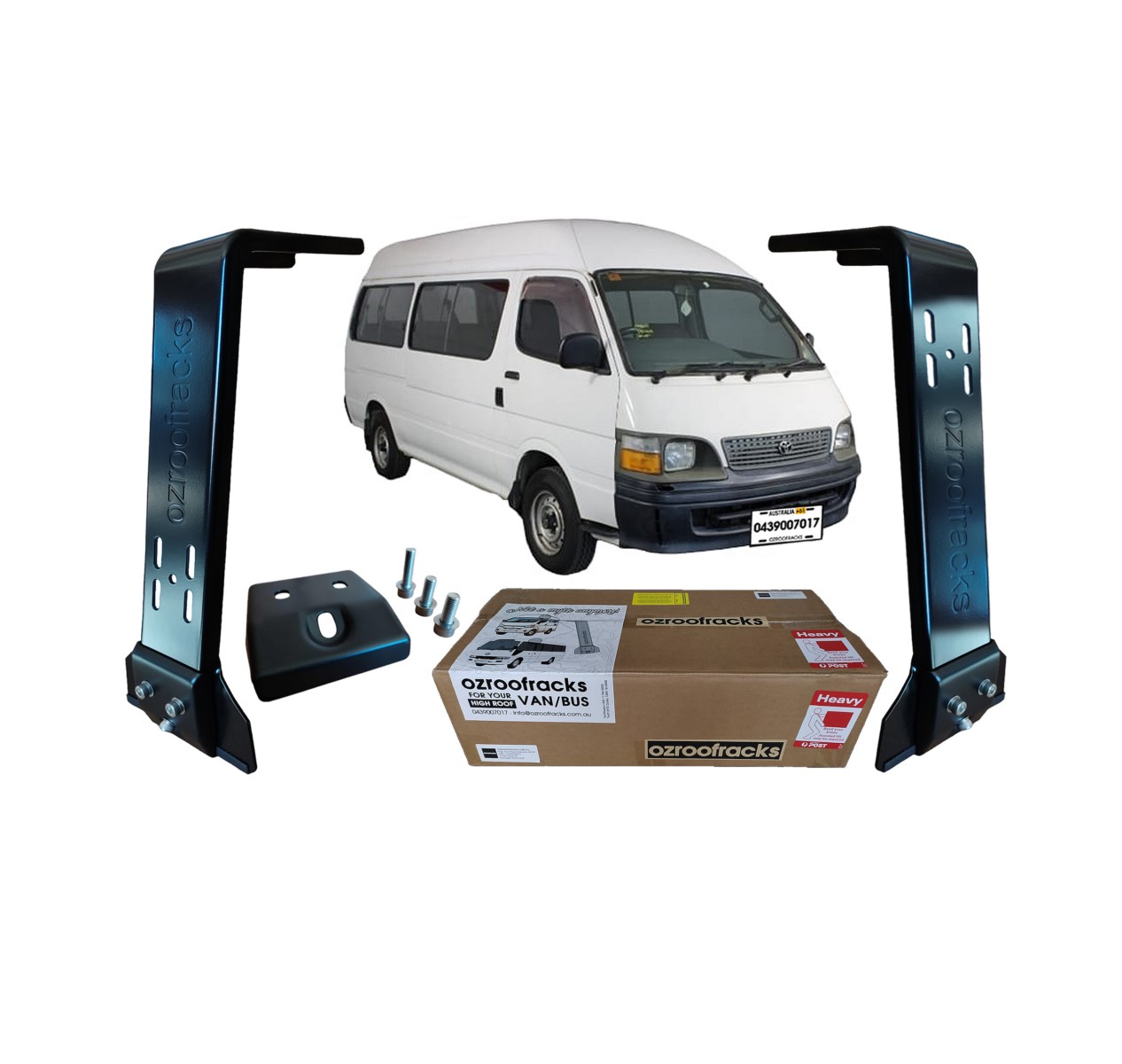 4x OZ44 Carbon Steel Brackets Ozroofracks