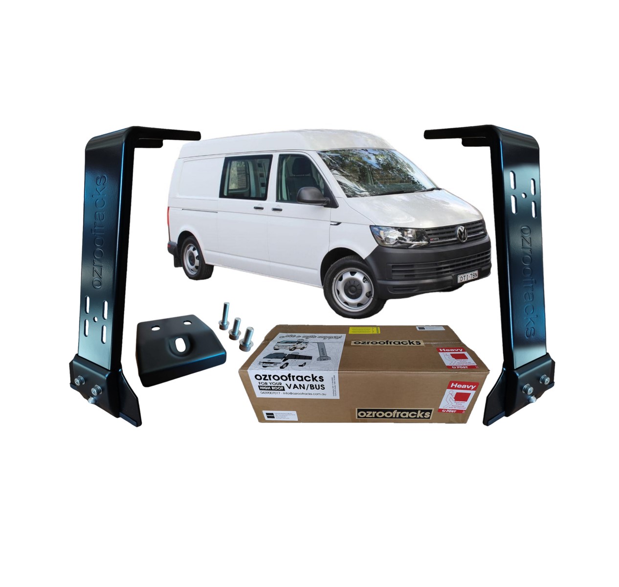 4x OZ44 Carbon Steel Brackets Ozroofracks